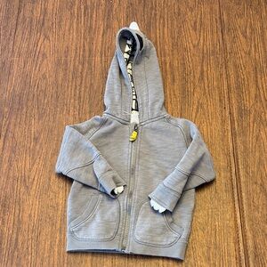 Gray Kids Hoodie rhino hood